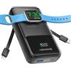 NEWDERY Power Bank iPhone, 20000mAh Wireless Caricatore Portatile Ricarica Rapida USB C Batteria Esterna con LED Display per Apple Watch/iPhone 16/15/14/13/12 (Nero)