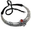 Fatto a mano Collana con pietre preziose granato rosso fatta a mano regolabile nera Dori g...