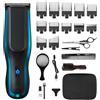 WAHL Self Clip 360 Kit tagliacapelli - Tagliacapelli automatico, senza fili, nero, 10 pettini, ricarica USB, batteria a lunga durata, autopulizia, lame risciacquabili, impugnatura facile, leggero