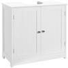 LOLAhome Armadio Basso, Mobile sotto Lavabo con Piedi in Legno Bianco, 60 X 30 X 60 CM
