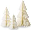 HAPPY DAYS Albero di Natale pieghevole a nido d'ape - Decorazione natalizia per casa, centrotavola, ufficio, esterno, set di 3 alberi di Natale per decorare: altezza 40/30/20 cm - facile da montare e resistente