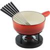 Kuhn Rikon 32236 - Set per fonduta di Formaggio a induzione, in ghisa, 24 cm, 34 x 26 x 23 cm, 3,2 Litri, per 4-6 Persone