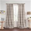 Elrene Home Fashions Farmhouse Living Grainger - Tenda oscurante per finestra, con passanti per asta, 132 x 274 cm, colore: grigio, 1 pannello