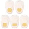 Vaessen Creative Fustellatrice per Carta Set 5 pz - Forme Geometriche Ondulate - Ø 2,5 cm, 2,2 x 2,3 cm, 1,9 x 1,9 cm, 1,4 x 2,2 cm e 1,8 x 2,5 cm - Accessori per Fai da Te, Scrapbooking e Biglietti