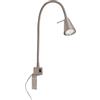 Briloner Leuchten - Lampada da letto a LED, con braccio flessibile, interruttore on/off, 4 Watt 400 Lumen, 3.000 Kelvin