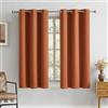 DUALIFE Rust Orange Blackout Short Curtains for Living Room 45 Inch Length Ochre Fall Darkening Grommet Curtain for Bedroom Energy Efficient Thermal Insulated 38 x 45 in