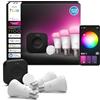 Philips Hue Starter Kit, con Bridge Pro, Smart button e 3 lampadine smart A60 E27, Lampadine intelligenti con luce bianca e colorata, Luci smart compatibili con Alexa, Google Assistant e Apple Home