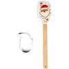 Excelsa Wonderful Ginger Set Spatola in Silicone e Tagliabiscotti Natalizio, Babbo Natale