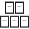 Amazon Basics Cornice per foto - 13 x 18 cm, Rettangolare, Nero, Confezione da 5