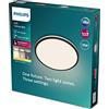 Philips LED Plafoniera Ozziet, Piccola, Due Zone Luminose, Tre Impostazioni, 2700K, 18W, Nero