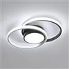 Comely - Plafoniera LED rotonda da Soffitto 42W. Design creativo e moderno adatto soggiorno, cucina, bagno, camera da letto o corridoio. Luce bianca fredda 6500K. 40cm, Nero.