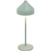 Zafferano, Lampada Amelie, Lampada da Tavolo Ricaricabile e Senza Fili con Controllo Touch, Adatta per Salotto ed Esterni, Dimmer, 2200-3000 K, Altezza 34 cm, Colore Verde Foglia
