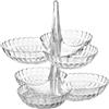 Guzzini Set 2 Antipastiere Tiffany, Trasparente, 27 x 25 x h25.5 cm