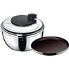 WMF Gourmet Centrifuga per Insalata, Acciaio Inox, plastica, Coperchio salvafreschezza
