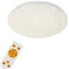 Briloner Plafoniera a LED da soffitto, Dimmerabile, stelle, regolazione della temperatura di colore con telecomando, 22 W, 2200 lumen, da 3000 a 6500 K, 38 cm, da bianco freddo a bianco caldo