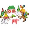Juvanovo Costruzioni Magnetiche, 30 Pezzi Magnetic Tiles con Animale, Blocchi Magnetici, Decorazione per Casa e Ufficio (Azienda Agricola)