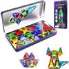 Desire Deluxe Micro Blocchi Magnetici - Gioco Educativo STEM da Viaggio per Bambini, Giocattolo Sensoriale Montessori Magnetico per Bambini e Bambine 3+ Anni (28 pezzi - Glitter)