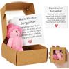 Vicloon Orsetto in Scatola, un Piccolo Orsetto Tascabile, Mini Orsacchiotti di Peluche Fatti a Mano in una Scatola con Biglietto Motivazionale, Regalo Positivo per Bambini e Amici (Pink)