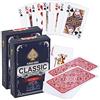 Generic 2 carte da gioco in plastica | Impermeabile | Qualità professionale | 100% PVC resistente all'acqua | Design di lusso con carta classica | Flessibile e robusto | Bridge & Poker | Duo-Pack Rosso