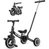 besrey Triciclo per Bambini 5-in-1 con Maniglia di Spinta per il Genitore a 5 Altezza per 1-5 Anni, Triciclo per Bambini Pieghevole, Bici per Bambini con Frizione a Ruota, Ruote Più Grandi, nero