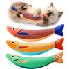 Potaroma Giocattoli per gatti Saury Fish, confezione da 3 pezzi, suono increspato all'erba gatta, morbidi e resistenti, per gattini interattivi, per esercizi al chiuso, 24 cm, per tutte le razze