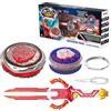 INFINITY NADO trottola per bambini con Lanciatore Magnetico e Anello in Metallo, Giocattolo per Bambini dai 5 Anni in su, Advanced Pack Blazing War Bear