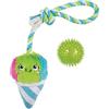 Fringe Studio Plush Dog Toy with Rope, CONE-FIDENCE IS YUMMY, Pet Shop Collection (314528)