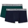 Emporio Armani Boxer da Uomo Endurance, Confezione da 2, Blu, M, Blu, M