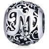 ShiYu Argento Sterling Lettera iniziale M Charms per Pandora Bracciali Alfabeto Ciondolo Charm Gioielli Regali