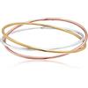 Elli Bracciale Donna Bangle Triple Intertwined Classic Tri-Colour in argento 925 placcato oro rosa