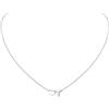 ChicSilver Collana Argento 925 Donna, Collana Donna Argento Cuore con Iniziale Lettera T Lunga 41+5CM, Ciondolo Lettera Ragazza Amicizia Idee Regalo per Compleanno Anniversario Natale