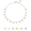 inSCINTILLE Collana con Stelle e Cuori Pendenti Donna in Acciaio Inossidabile con Chiusura Regolabile, Collana Stelline multifilo ad 1/2/3 Fili con Confezione Regalo (Stelle 1 Filo - Oro Rosa)