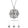inSCINTILLE Moda Nautica Collana Uomo in Acciaio Inossidabile con Rosa dei Venti e Zirconia Cubica (Argento)