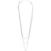 Breil, Collezione Moonlight, Collana Donna, Collana Multifilo in Acciaio Lucido, con Tre Catene di Lunghezze Diverse, Elemento Centrale Cubic Zirconia, Chiusura a Gancio, Lunghezza Regolabile 39-45 cm