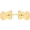 Carissima Orecchini a lobo simbolo Yin Yang 5 mm da donna in oro giallo 9 ct (375)
