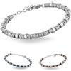inSCINTILLE Bracciale Uomo Acciaio Rondelle e Bulloni, Regolabile 18-22 cm, Confezione Regalo Inclusa, Braccialetto Acciaio Inox, Bracciali Uomo