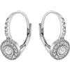 Tuscany Silver Orecchini lever back con zirconi placcati rodio in argento sterling per donna