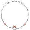 Disney Bracciale Bambine con Minnie Mouse in Argento Sterling, Lunghezza 13-18cm