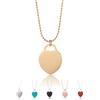 Inscintille Cuore rock Collana a palline in acciaio con cuore colorato Oro/2.5 cm