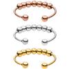 Purelei® Shade Anxiety - Set di 3 anelli da donna - Fidget - Anello da donna in acciaio inox durevole - Anelli impermeabili - misure regolabili disponibili da 50 a 66 - Gioielli da donna
