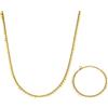 LUUK LIFESTYLE Set di gioielli con collana e bracciale in acciaio inossidabile, con ciondoli a monetine, idea regalo per donna, ragazza, mamma, figlia, fidanzata, moglie, cugina, nipote, oro