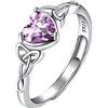 Suplight Anello Celtico Donna Regolabili Argento 925 Pietra Cuore Anelli Ragazza Alessandrite Anello Donna Regolabile Argento 925 Giugno con Confezione Regalo