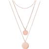 BONNYBIRD® Collana Multifilo Donna Oro Rosa Estiva Acciaio Chirurgico Inossidabile Inox Anallergici Senza Nichel Free Gioielli Impermeabile a Più Fili Delicata Piastrine Ciondolo Placcato Dorata