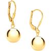 Tuscany Silver Orecchini pendenti a sfera placcati oro da donna in argento sterling