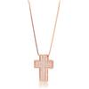 inSCINTILLE Collana Croce Uomo Donna in Argento Rodiato 925, Ciondolo Crocifisso con Punti Luce di Zirconia Cubica, Unisex 100% Made in Italy