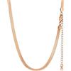 GOLDCHIC JEWELRY Collana Donna Catena Serpente Piatta Collana Donna Oro Rosa, Collana Girocollo Donna Oro a Catena Serpente In Acciaio Inossidabile 5 mm, Collana Serpente Donna Collana Snake 46cm