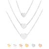 inSCINTILLE Collana con Stelle e Cuori Pendenti Donna in Acciaio Inossidabile con Chiusura Regolabile, Collana Stelline multifilo ad 1/2/3 Fili con Confezione Regalo (Cuori 3 Fili e Zircone - Argento)