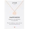 LUUK LIFESTYLE Collana in filigrana in acciaio inossidabile con design raffinato, con ciondolo Albero della vita e carta regalo HAPPINESS, 50 cm, portafortuna, rosa