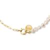 SINGULARU - Collana Chic Pearl. Acciaio con Finitura Placcata Oro 18 Kt e Motivo con Perle Naturali d'Acqua Dolce. Lunghezza 40 cm. Gioielli da Donna