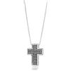 inSCINTILLE Collana Croce Uomo Donna in Argento Rodiato 925, Ciondolo Crocifisso con Punti Luce di Zirconia Cubica, Unisex 100% Made in Italy